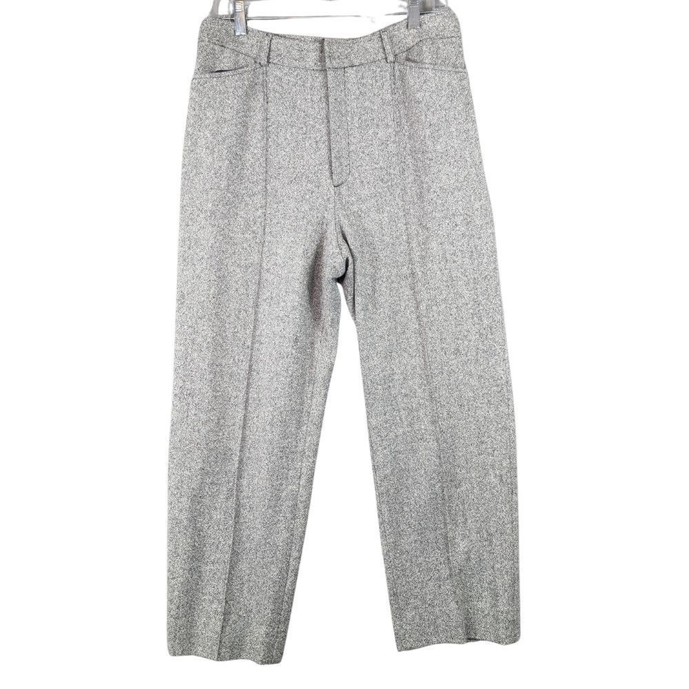 New Man Collection Pants Womens 46P Wool Blend Gray Straight High Rise Stretch‎
